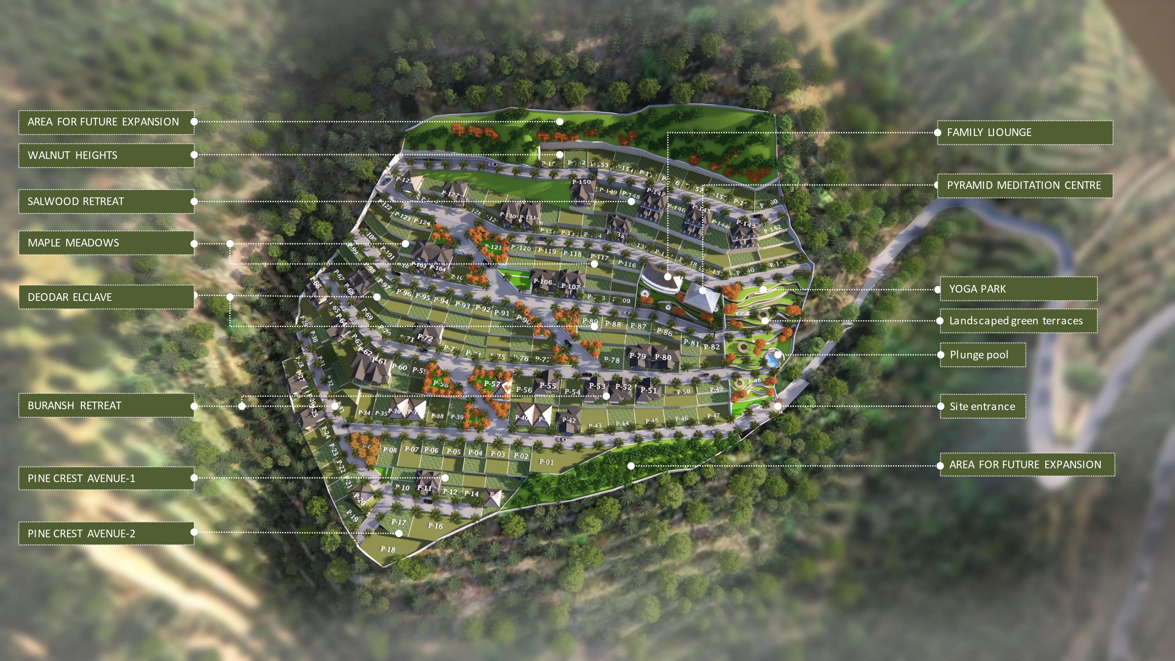 Master layout plan of the community